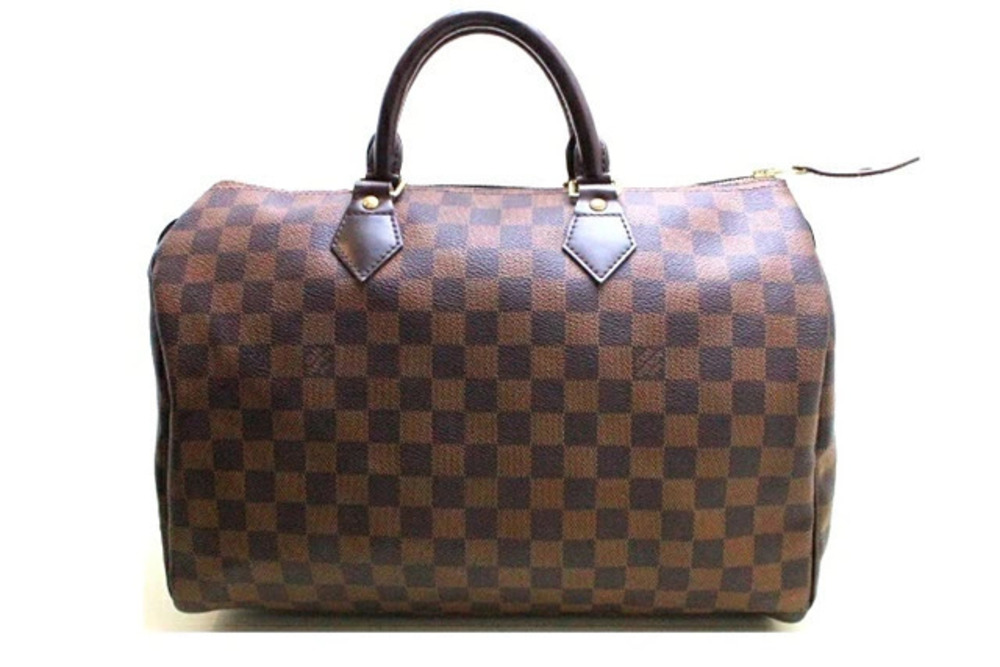 LOUIS VUITTON Speedy Handbag Damier Ebene Brown